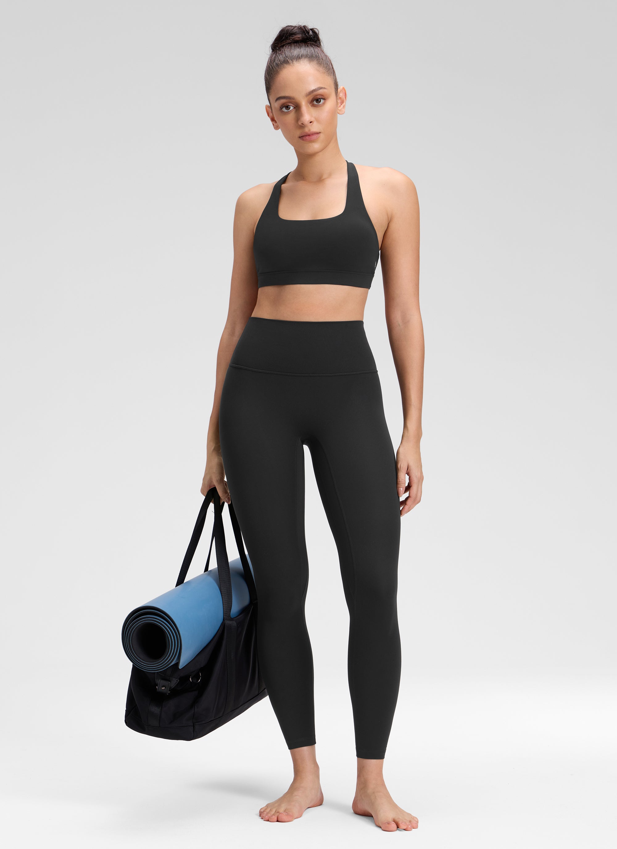 CRZ YOGA Women's Butterluxe Yoga High Rise No Front Seam Legging 25'' Black