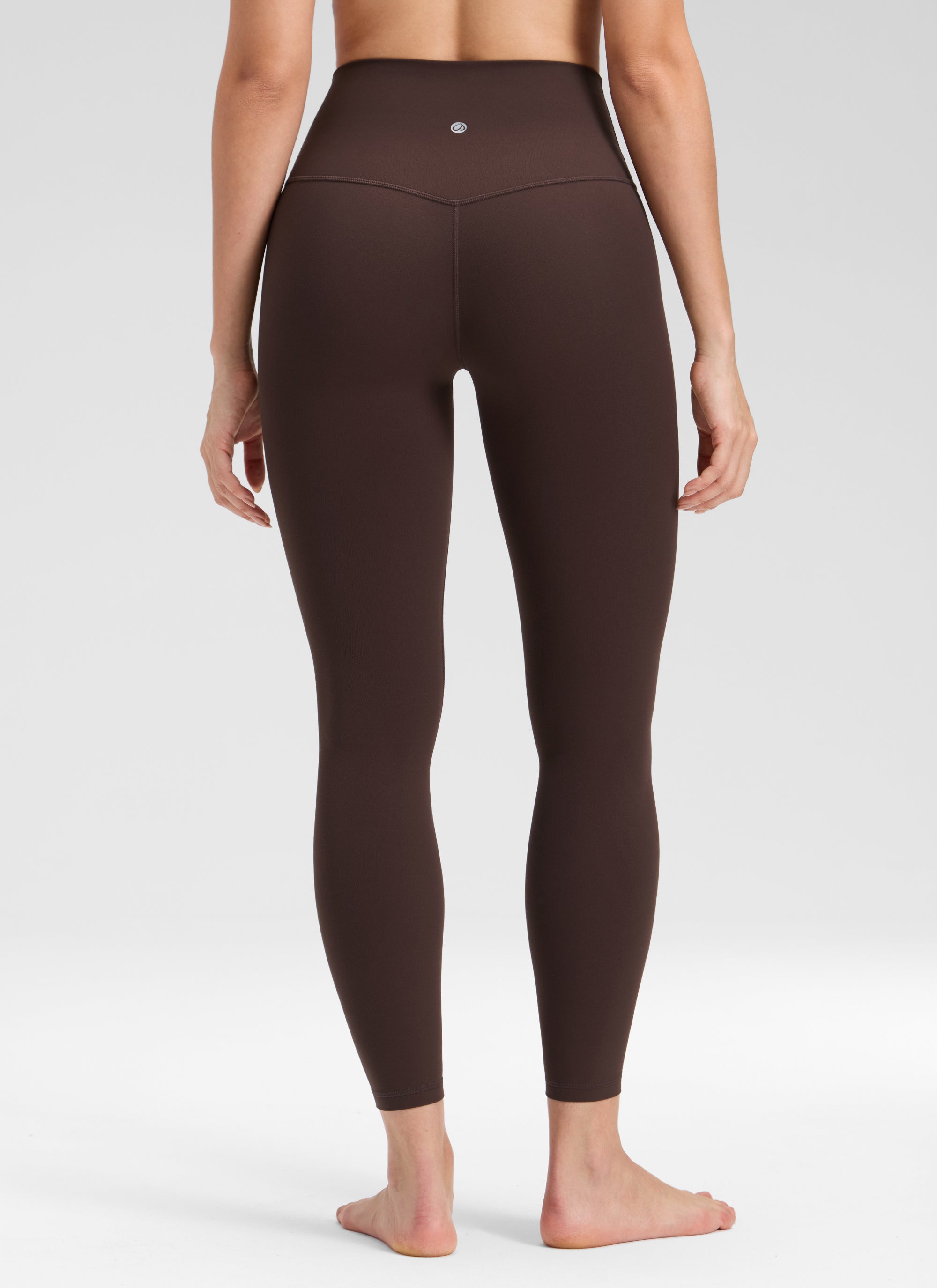 CRZ YOGA Women's Butterluxe Yoga High Rise No Front Seam Legging 25'' Hot Fudge Brown