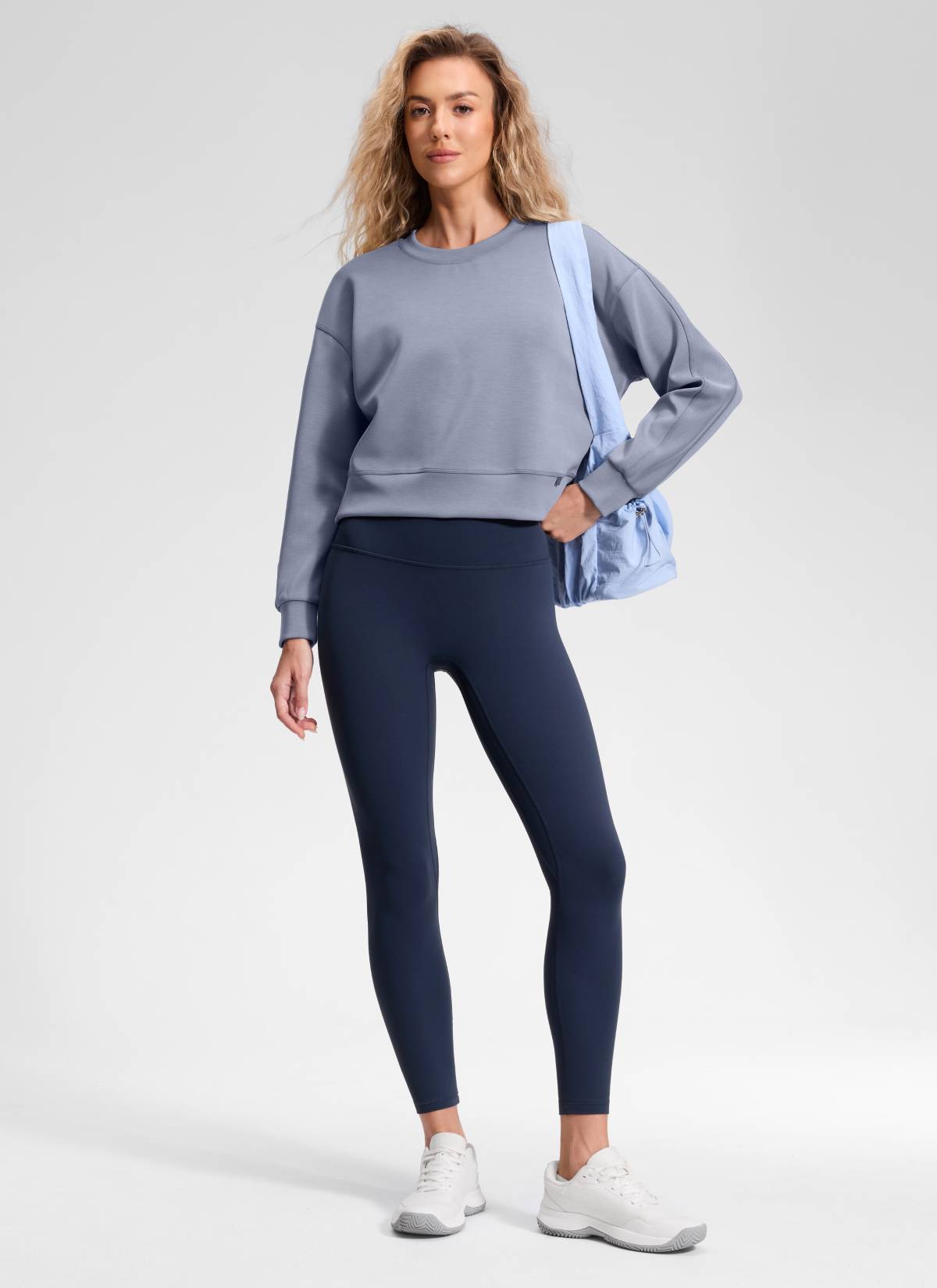 CRZ YOGA Women's Butterluxe Yoga High Rise No Front Seam Legging 25'' Club Blue