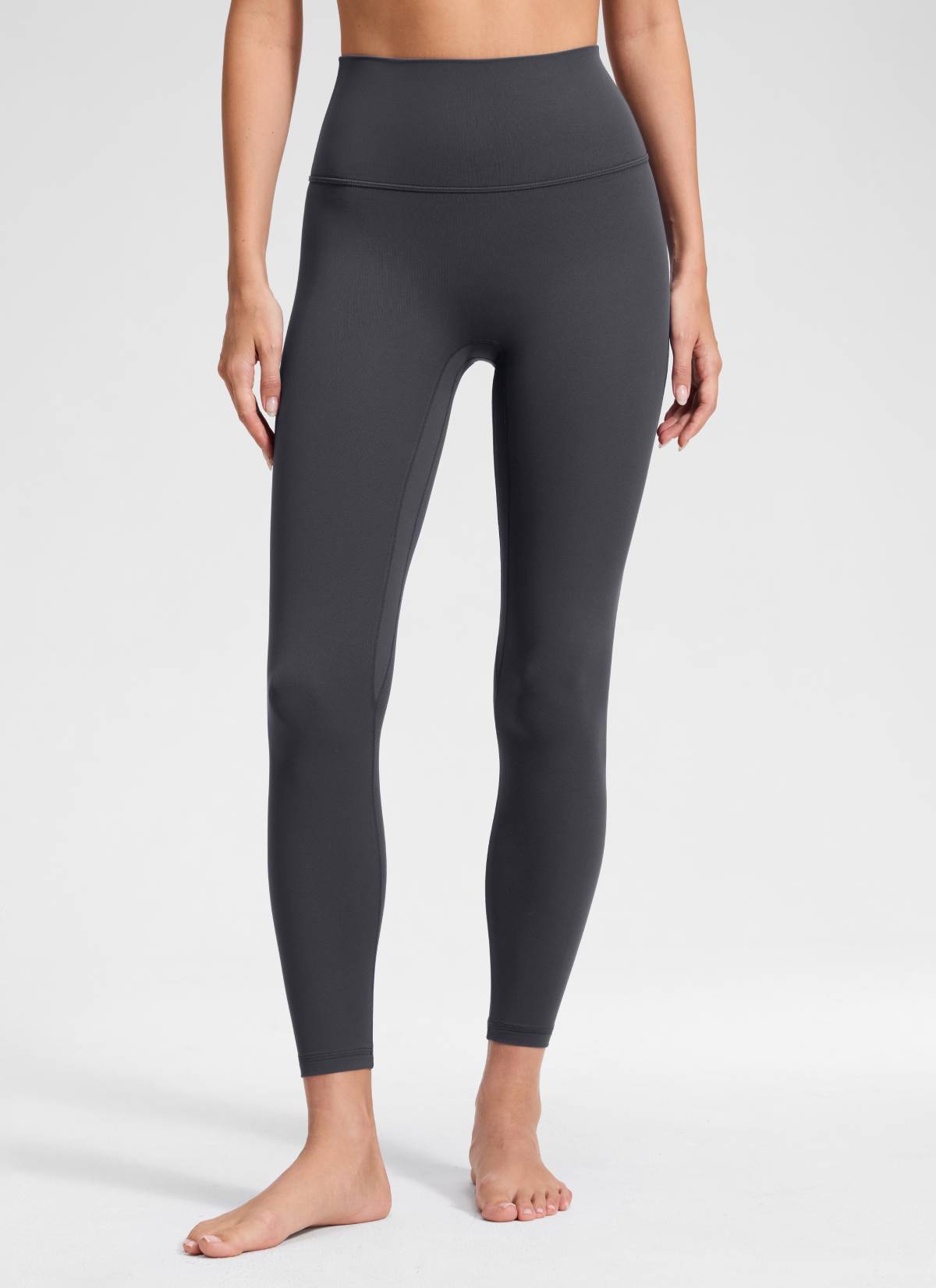 CRZ YOGA Women's Butterluxe Yoga High Rise No Front Seam Legging 25'' Graphite Grey