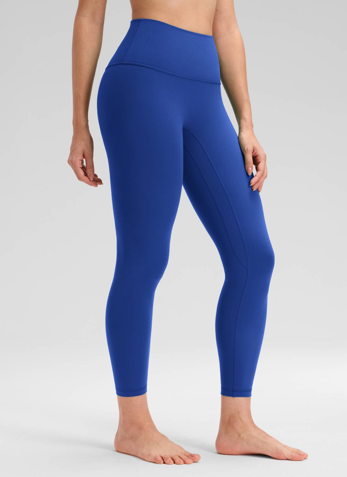 CRZ YOGA Women's Butterluxe Yoga High Rise No Front Seam Legging 25'' Waves Blue