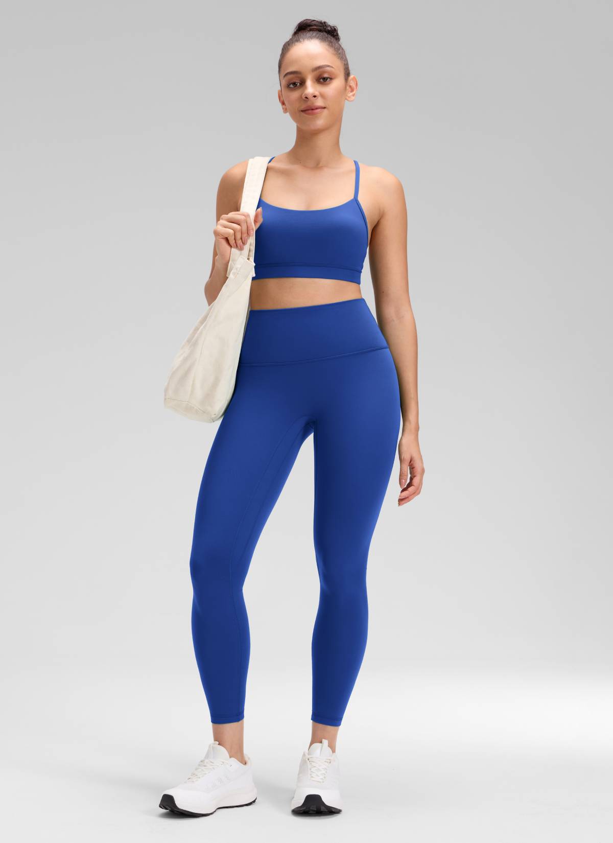 CRZ YOGA Women's Butterluxe Yoga High Rise No Front Seam Legging 25'' Waves Blue