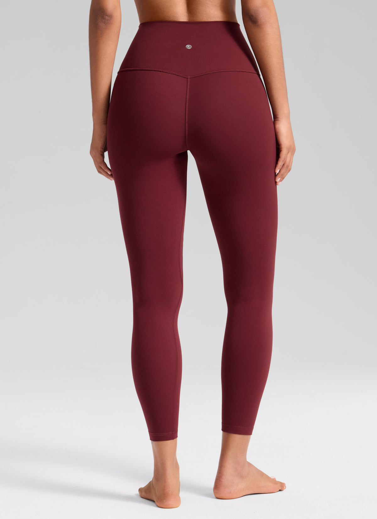 CRZ YOGA Women's Butterluxe Yoga High Rise No Front Seam Legging 25'' Burgundy Bay @model_info:T