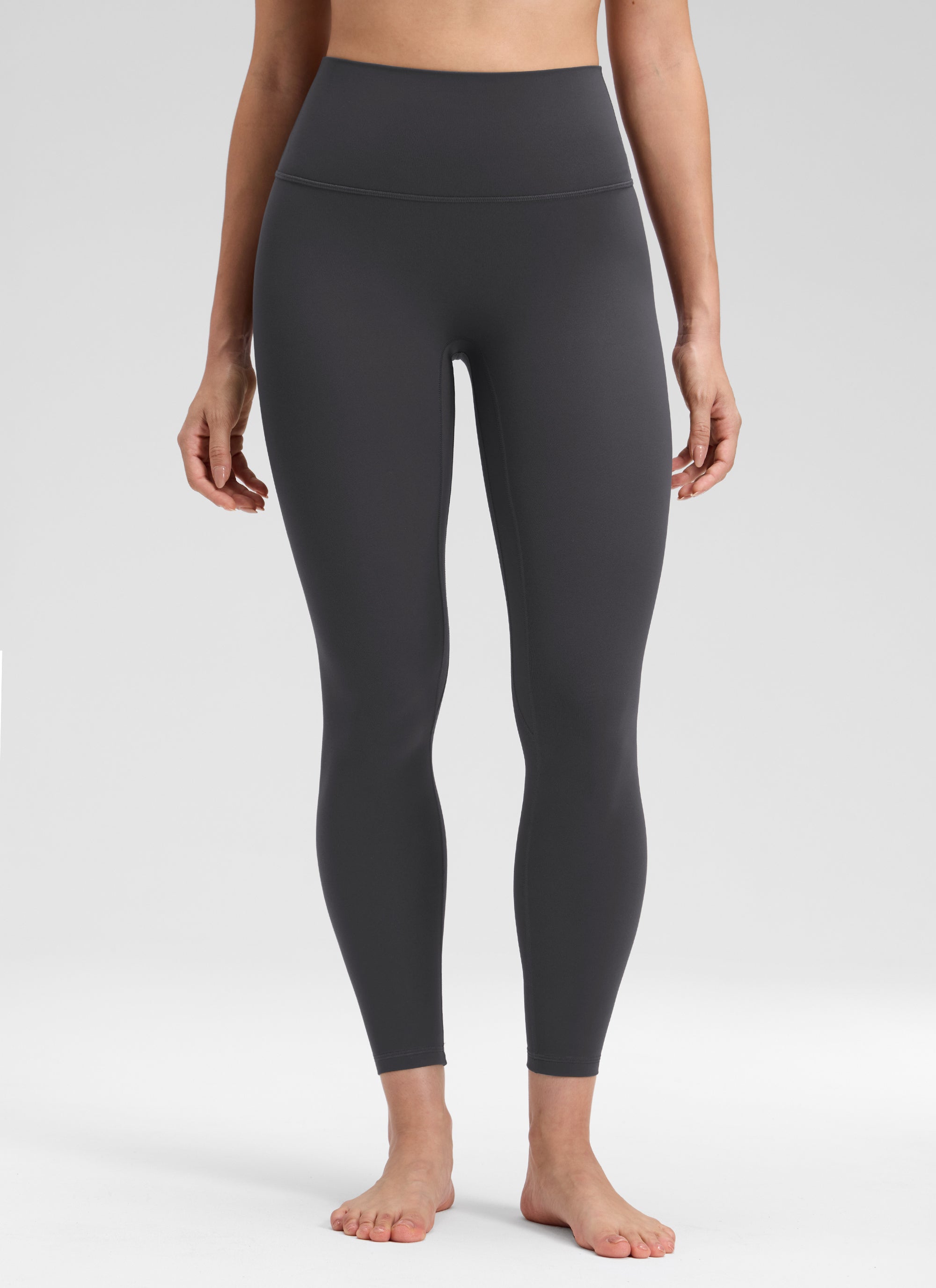 CRZ YOGA Women's Butterluxe Yoga High Rise No Front Seam Legging 25'' Black