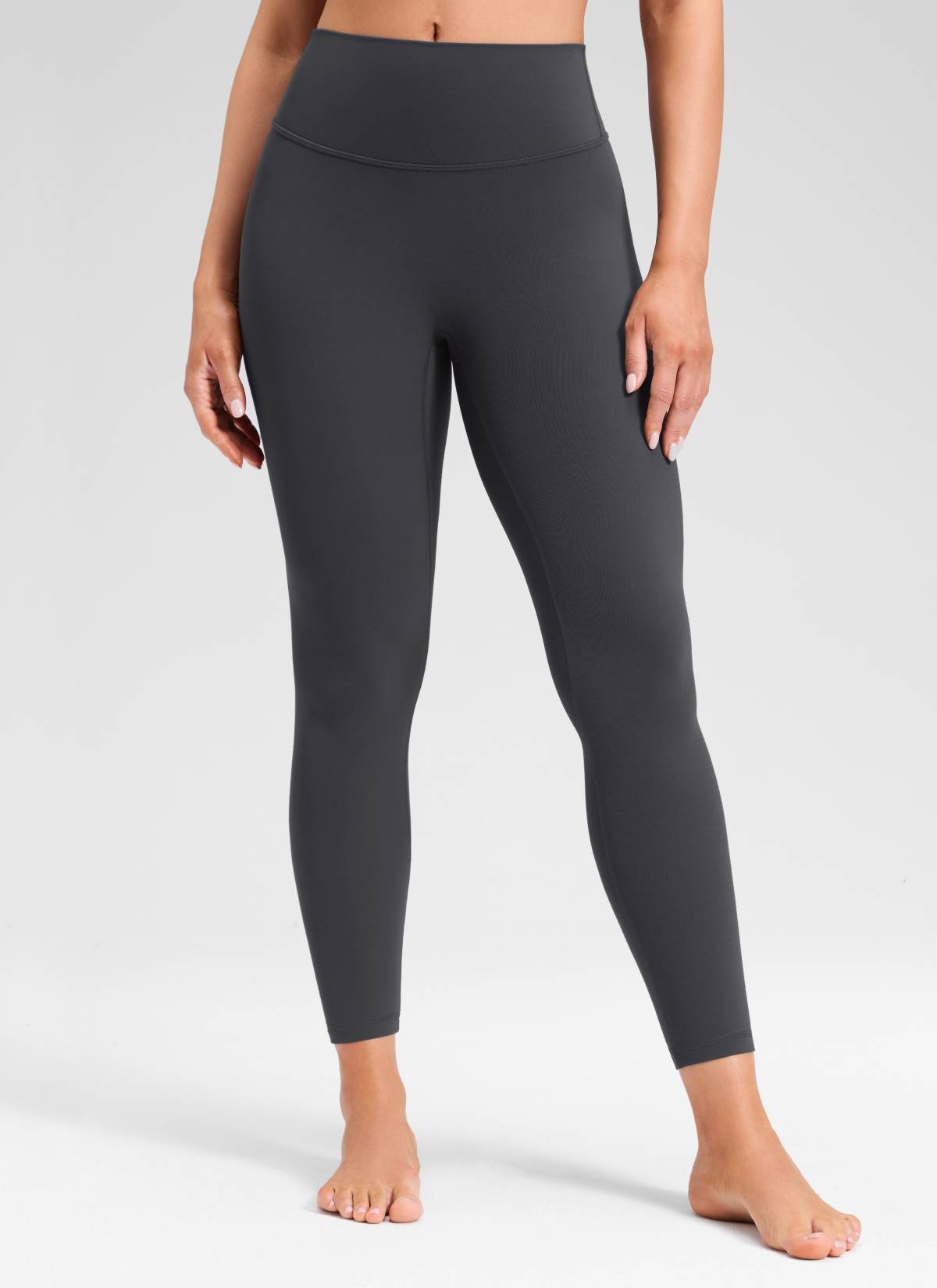CRZ YOGA Softretch Secretsculpt™ Minor High Rise Front Seam Legging Mysterious Grey @model_info:Mariana
