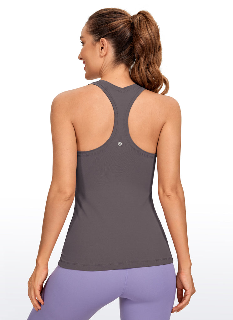 CRZ YOGA Women's Yoga Slim Fit Tops Butterluxe Tank Racerback Mauve