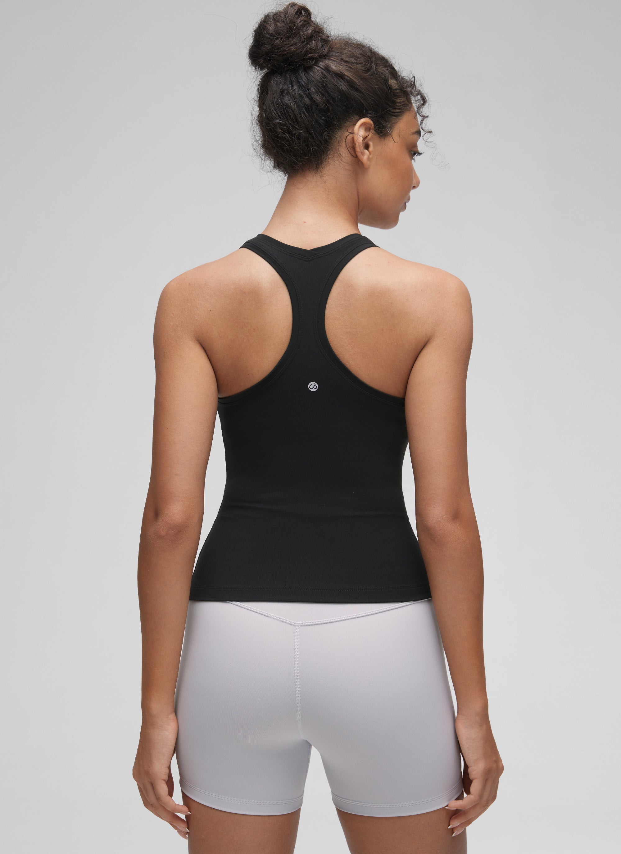 CRZ YOGA Women's Yoga Tight Fit Butterluxe Crewneck Tank Top Racerback Black @model_info:Anano