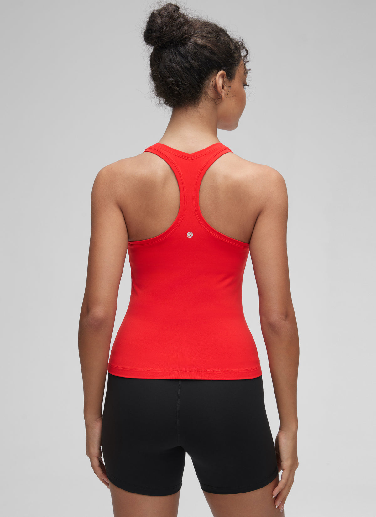 CRZ YOGA Women's Yoga Tight Fit Butterluxe Crewneck Tank Top Racerback Deep Red @model_info:Anano