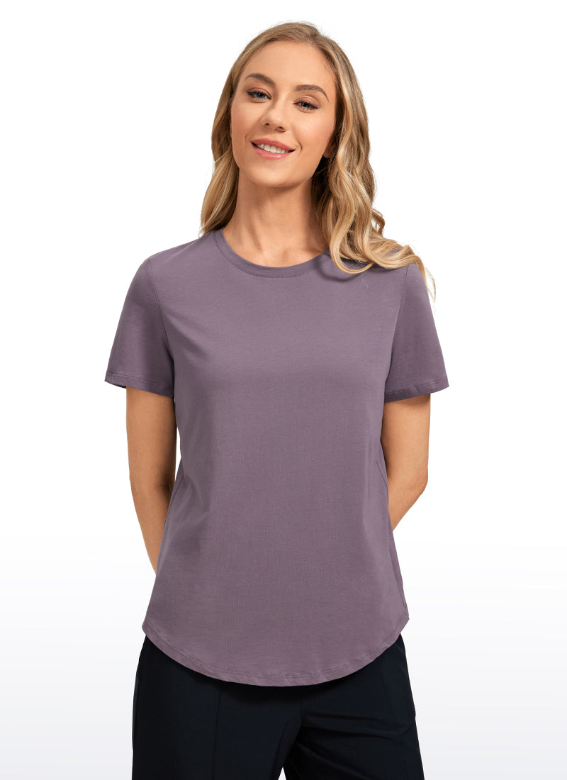 Pima Cotton Round Neck Short Sleeve