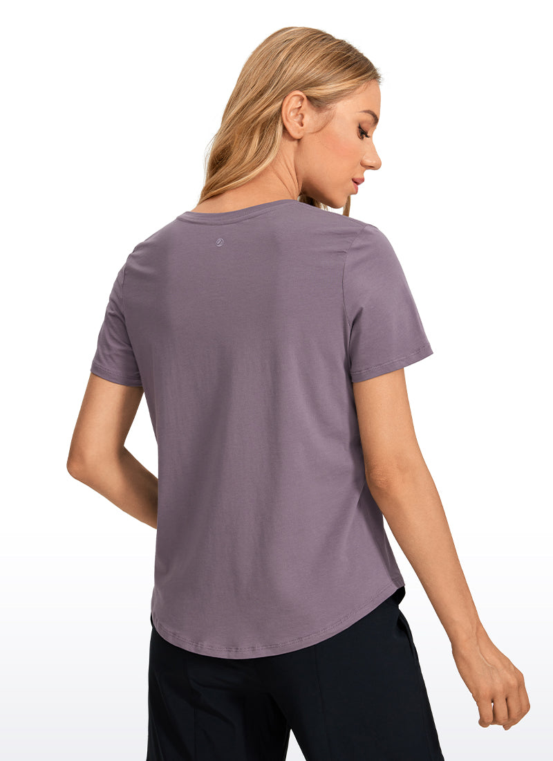 Pima Cotton Round Neck Short Sleeve