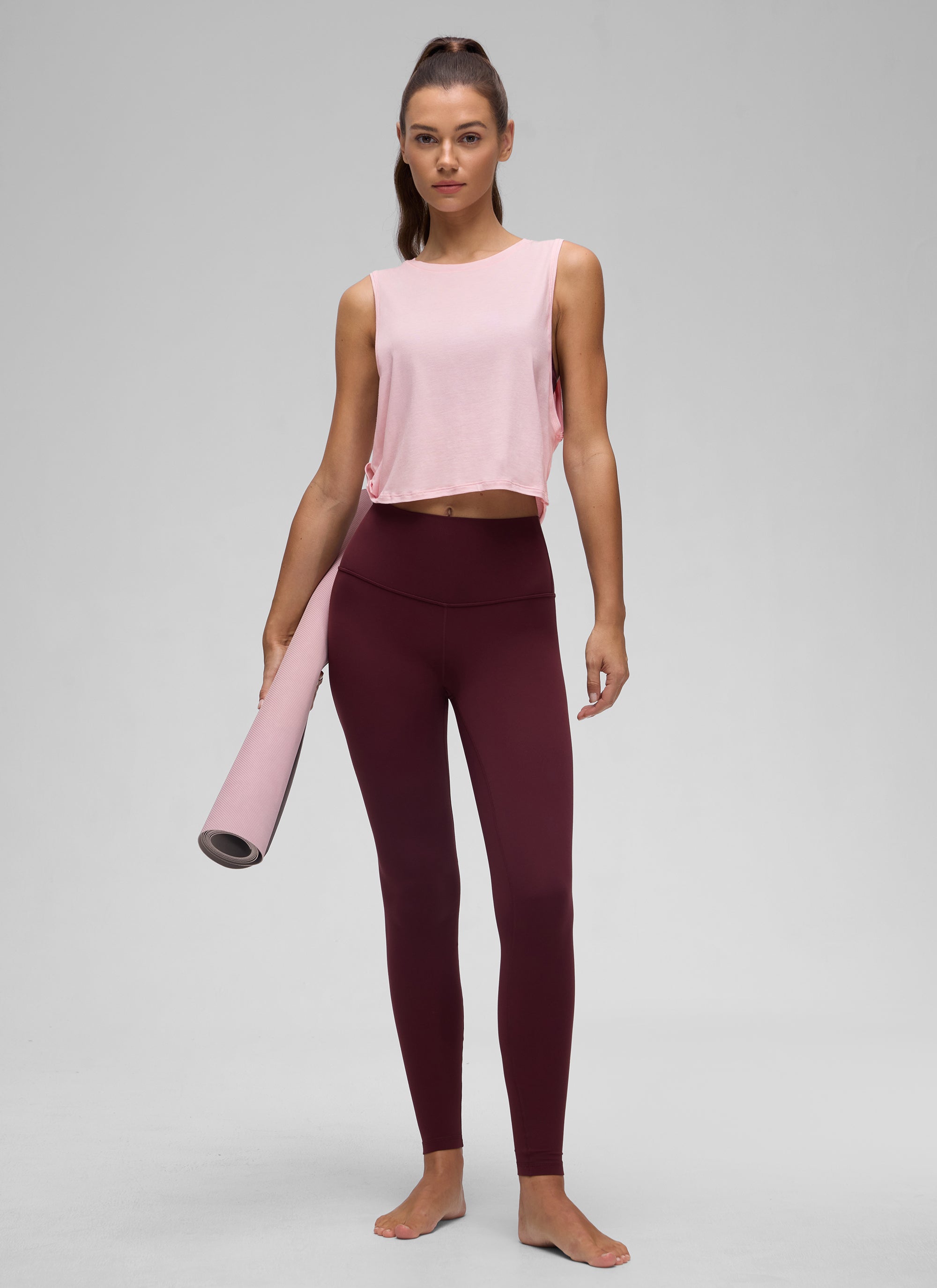 CRZ YOGA Women's Yoga Loose Fit Top Pima Cotton Crop Tank Deep Armhole Bright Verdancy