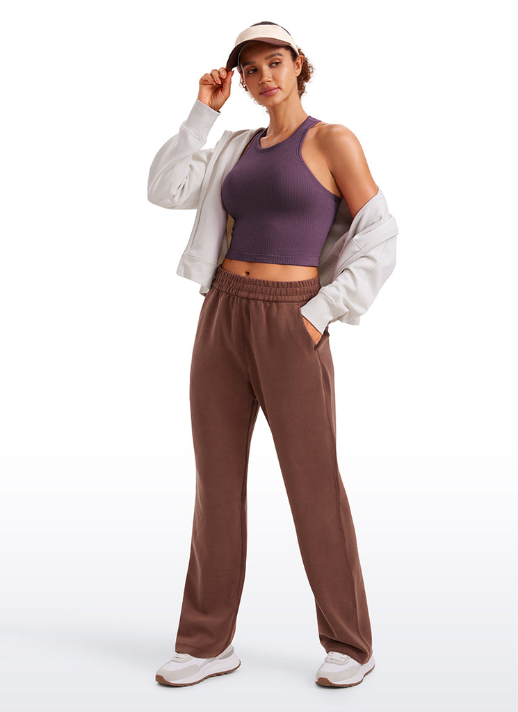 CRZ YOGA Women's Yoga Slim Fit Tops Seamless Longline Tank High Neck Strawberry Pink