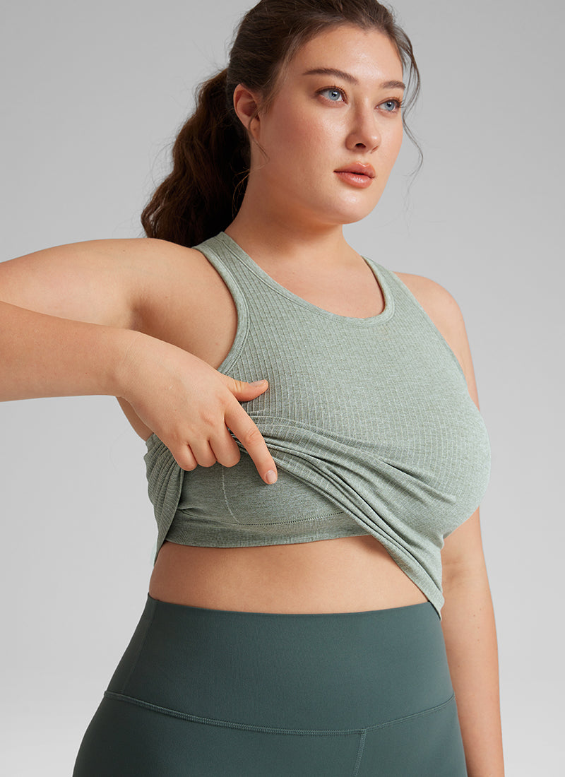 Seamless Ribbed Racerback Crop Tank