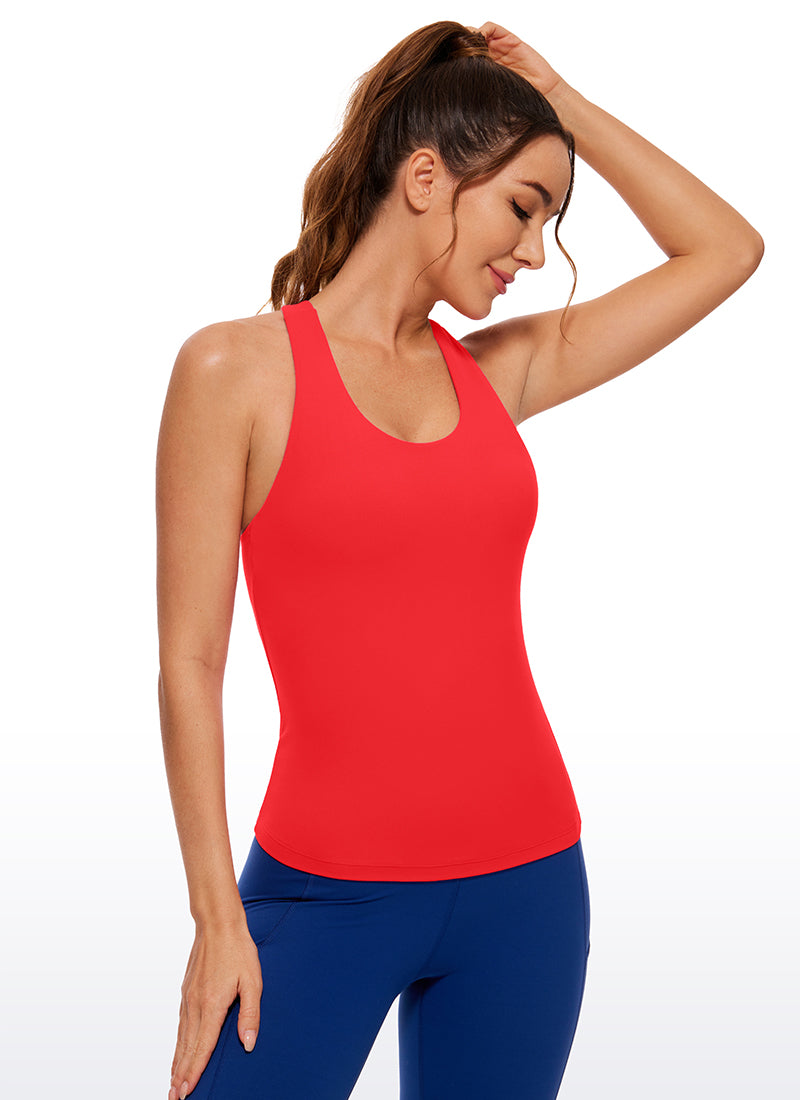 Butterluxe Waist Length Built in Bra Tank