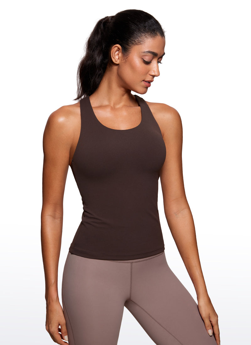Butterluxe Waist Length Built in Bra Tank
