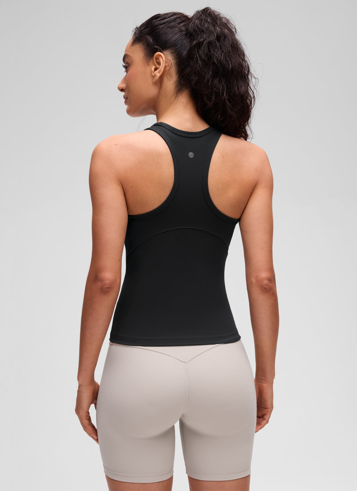 CRZ YOGA Women's Yoga Tight Fit Tops Butterluxe Tank Top High Neck Black @model_info:Larissa