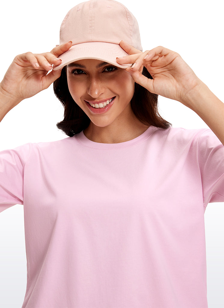 CRZ YOGA Women's Casual Crop Lightweight Short Sleeves Waist length Green Jade