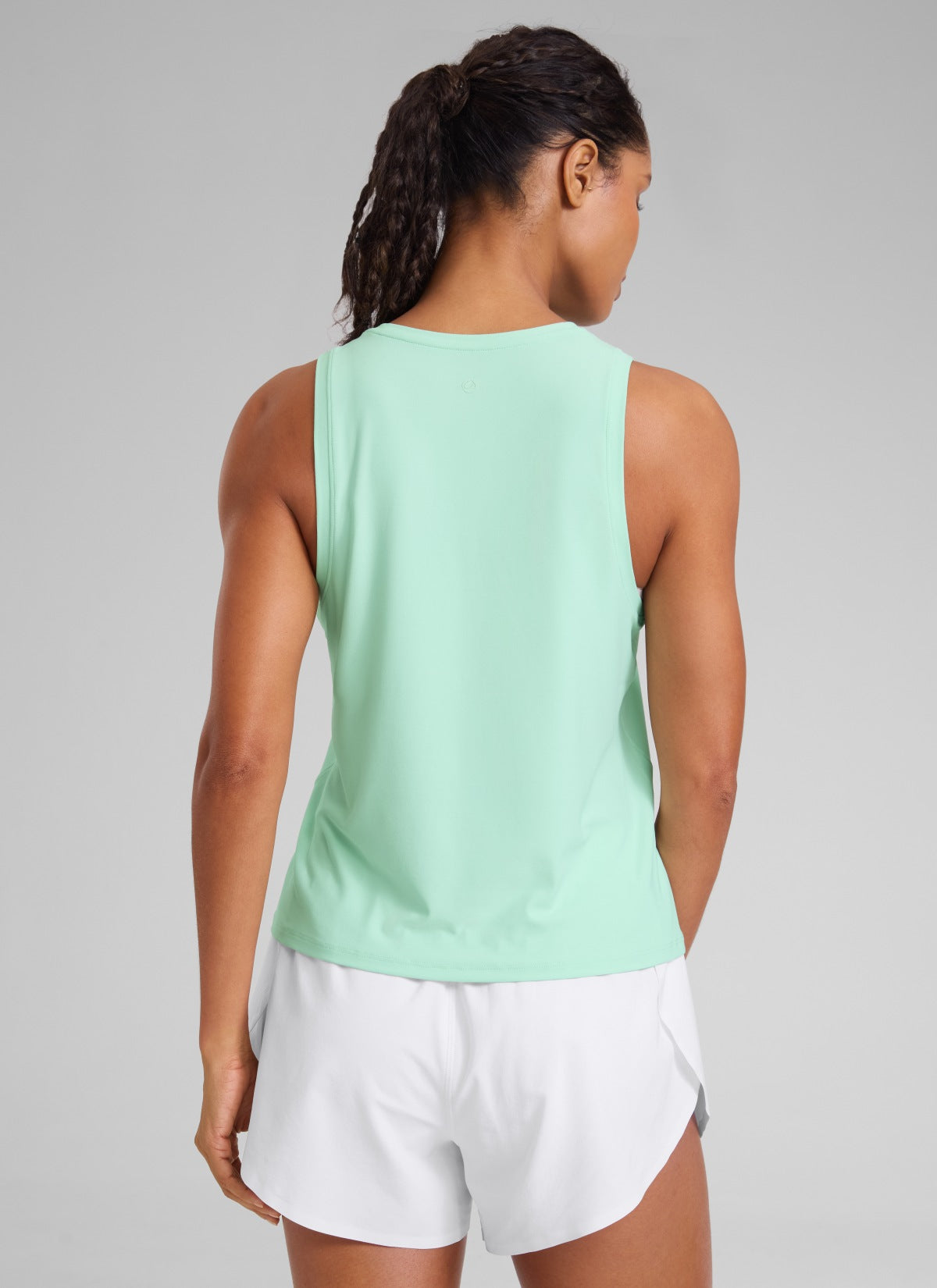 CRZ YOGA Women's Lightweight Workout Loose Fit Athletic Tank Crew Neck Mint Moment