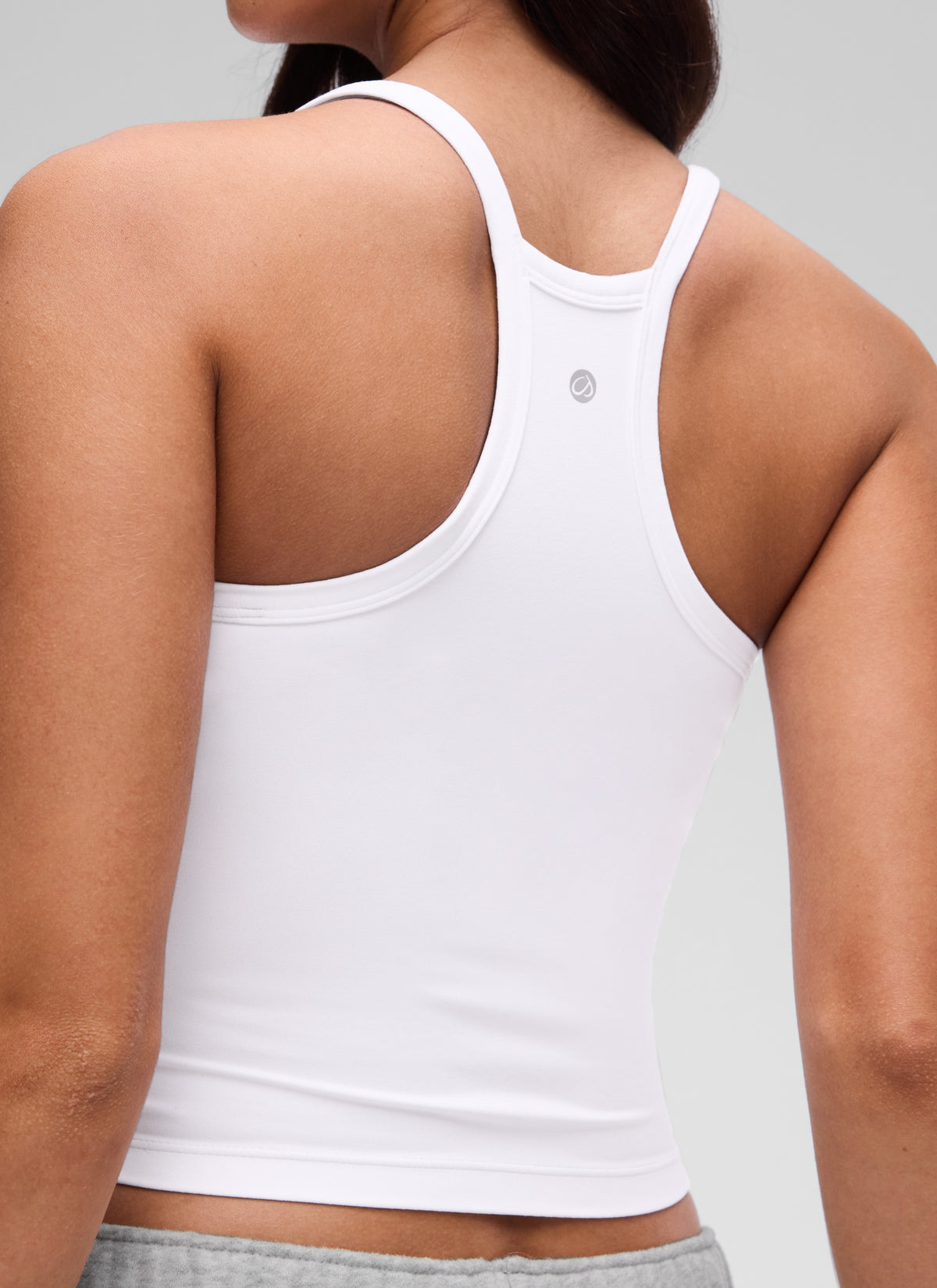 CRZ YOGA Women's Butterluxe Soft Double Lined V Neck Racerback Tanks White @model_info:Maysa