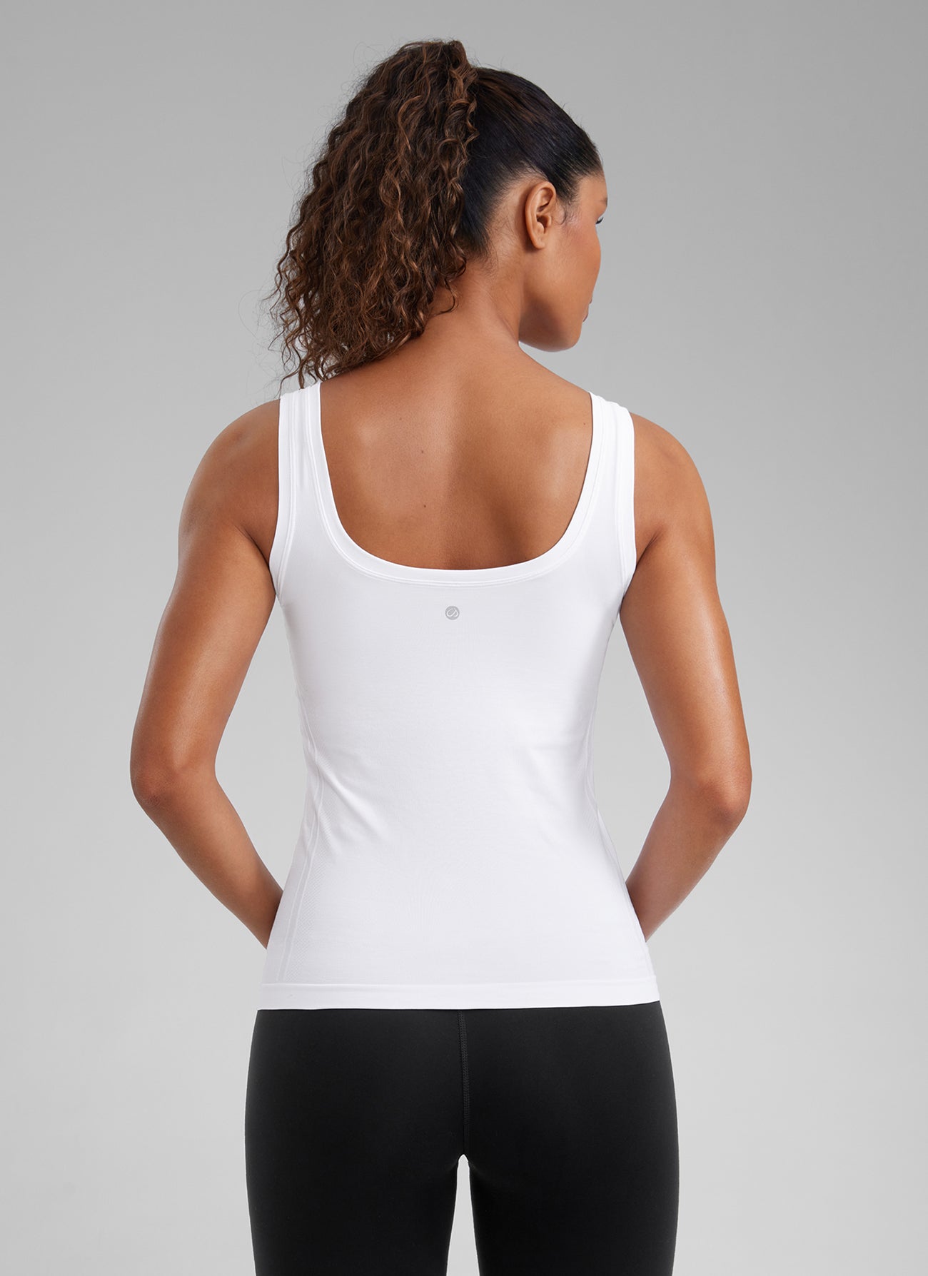 CRZ YOGA Women's Training  Low U-Back Breathable Top Sleeveless U Neck White
