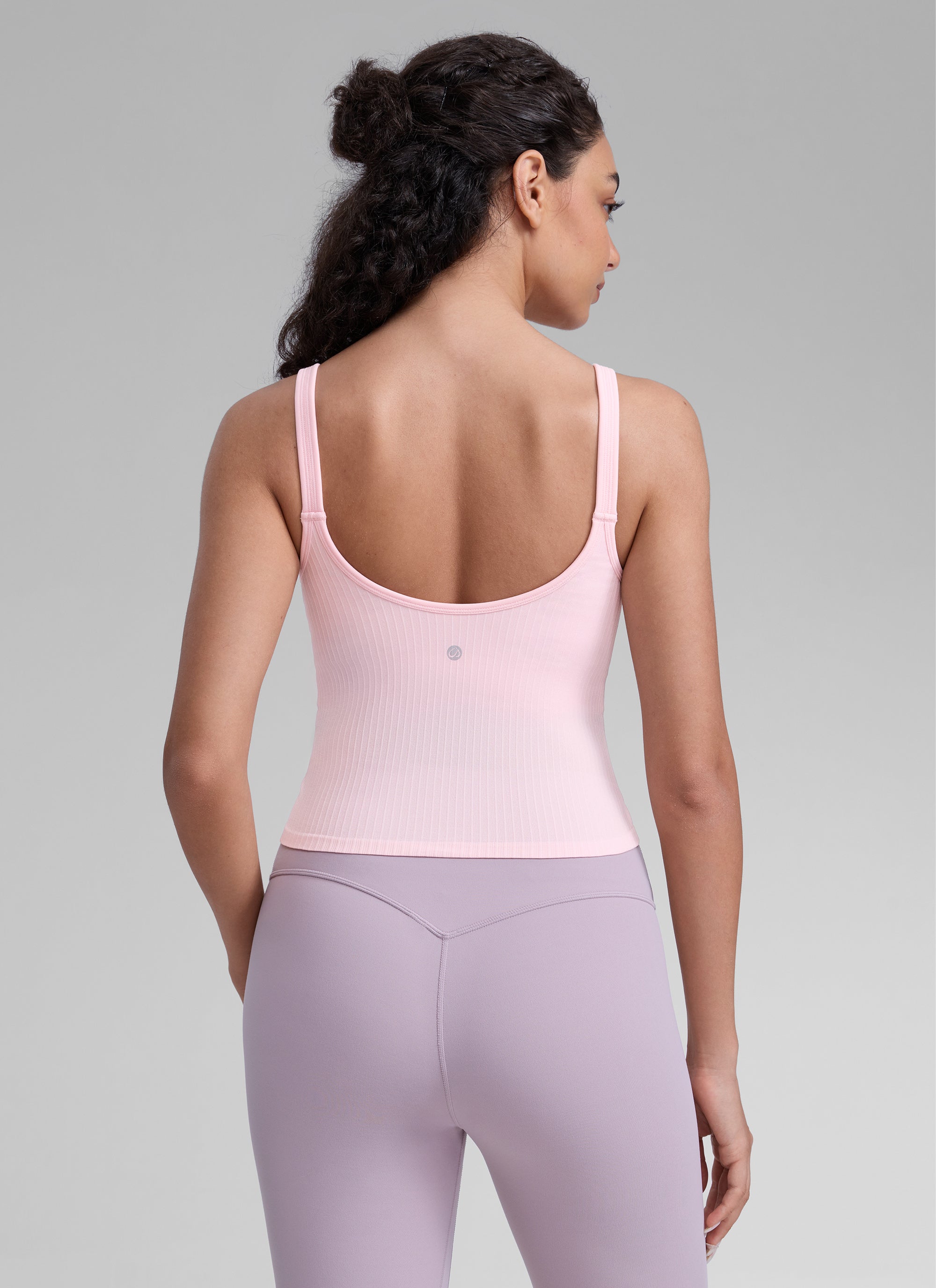 CRZ YOGA Women's Yoga Training Seamless Padded U Back Sports Bra Strawberry Pink
