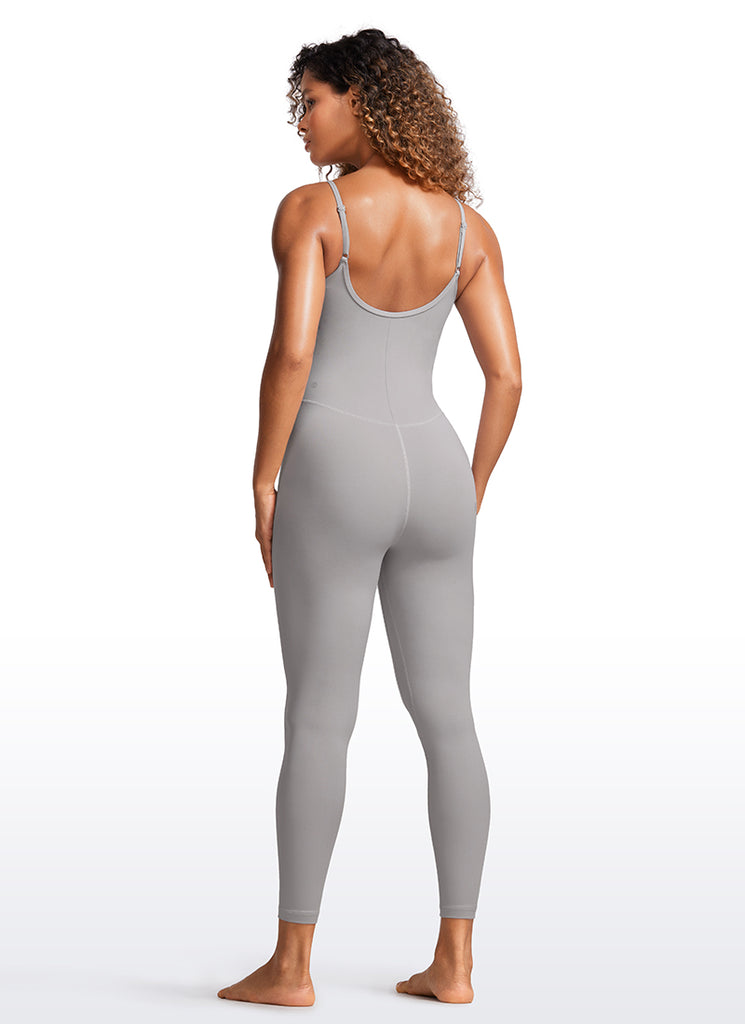 CRZ YOGA Women's Yoga Tight Fit Jumpsuits Build-in Bra Bodysuits True Navy