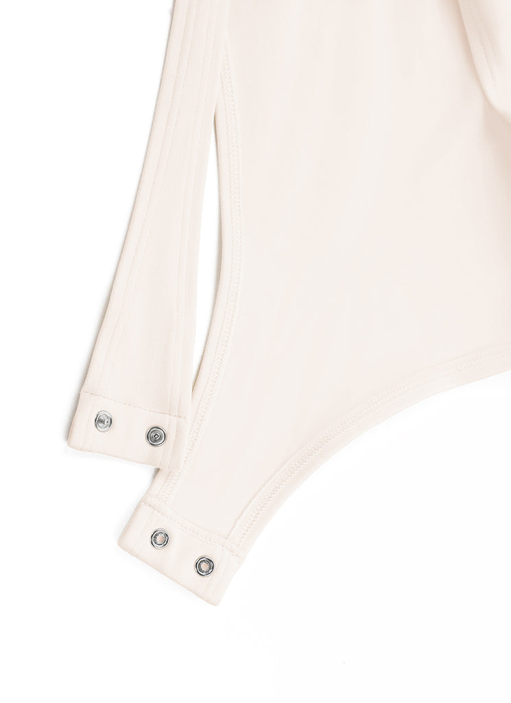 CRZ YOGA Women's Yoga Tight Fit Mock Turtleneck Long Sleeves Bodysuits Pink Peony