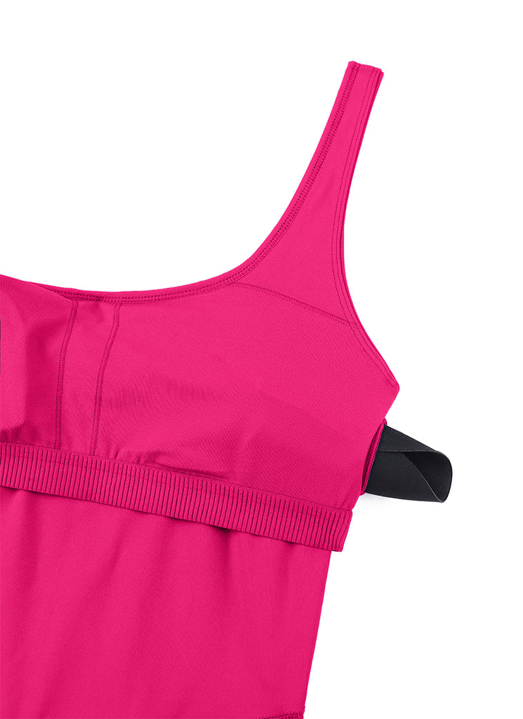 CRZ YOGA Women's Yoga Tight Fit Romper Shorts Bodysuit Jumpsuits Dark Forest Green