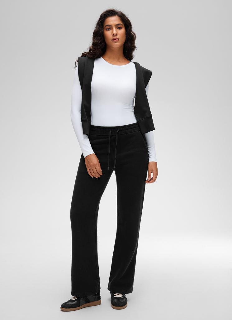 CRZ YOGA Women's Softembrace Casual Scoop Neck Tight Fit Bodysuit Hot Fudge Brown