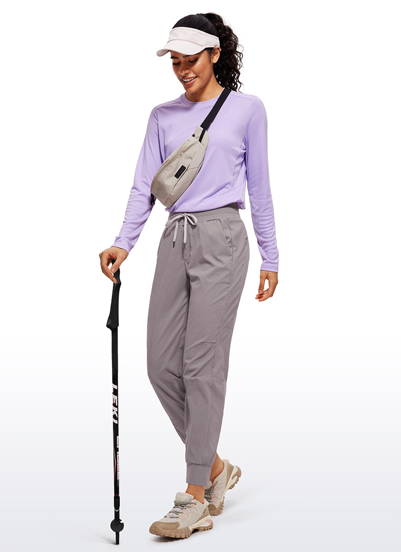 CRZ YOGA Women's Hiking Casual Relaxed Fit Ripstop Jogger Pockets 28'' Lunar Rock