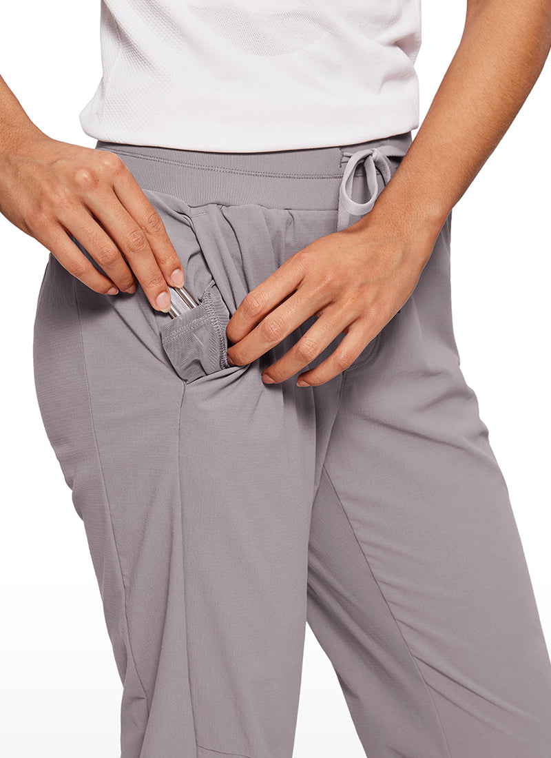 CRZ YOGA Women's Hiking Casual Relaxed Fit Ripstop Jogger Pockets 28'' Lunar Rock