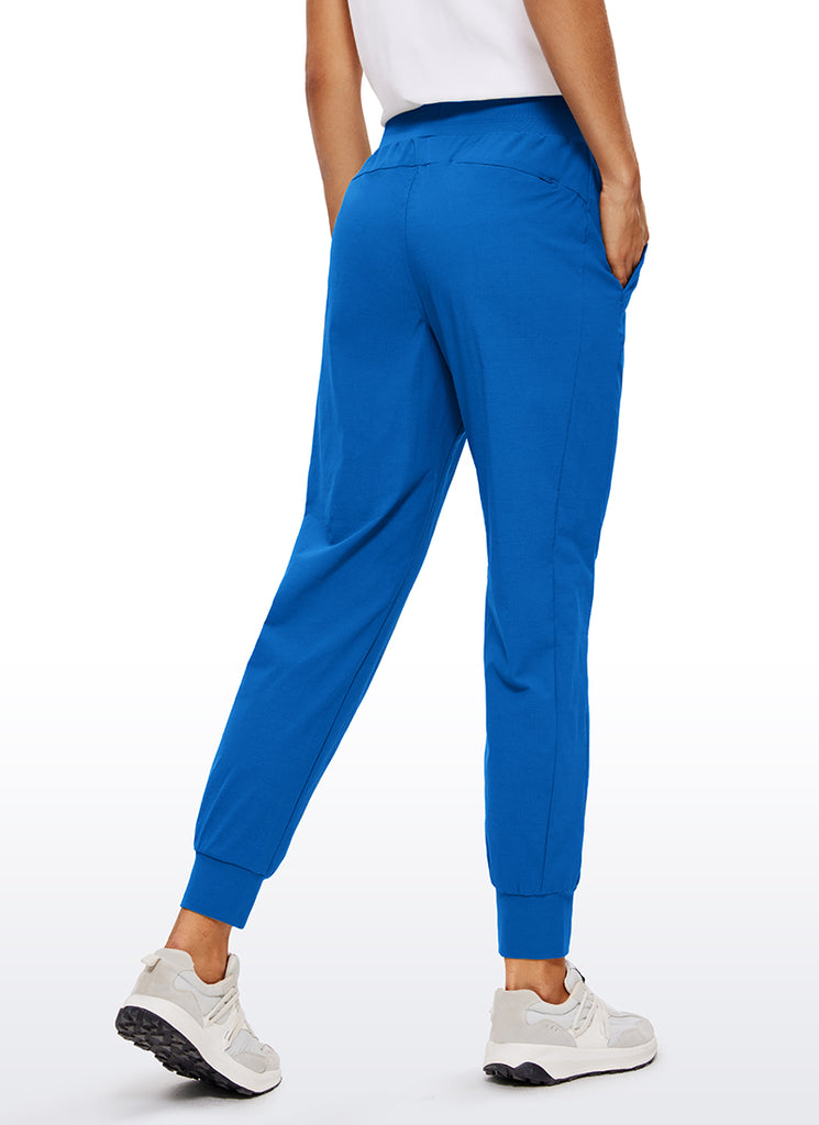 CRZ YOGA Women's Hiking Casual Relaxed Fit Ripstop Jogger Pockets 28'' Raw Linen