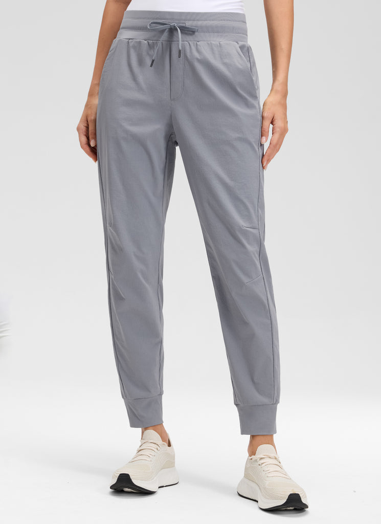 CRZ YOGA Women's Hiking Casual Relaxed Fit Ripstop Jogger Pockets 28'' Raw Linen