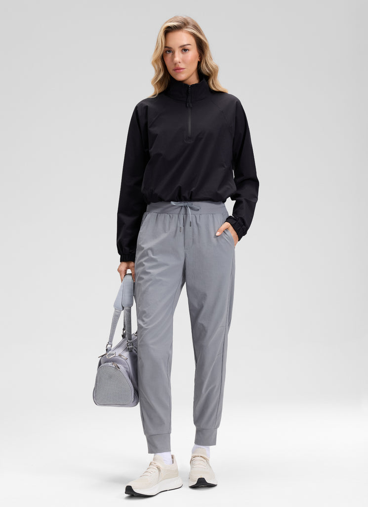 CRZ YOGA Women's Hiking Casual Relaxed Fit Ripstop Jogger Pockets 28'' Sparkle Blue