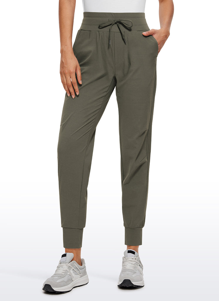 CRZ YOGA Women's Hiking Casual Relaxed Fit Ripstop Jogger Pockets 28'' Grey Sage