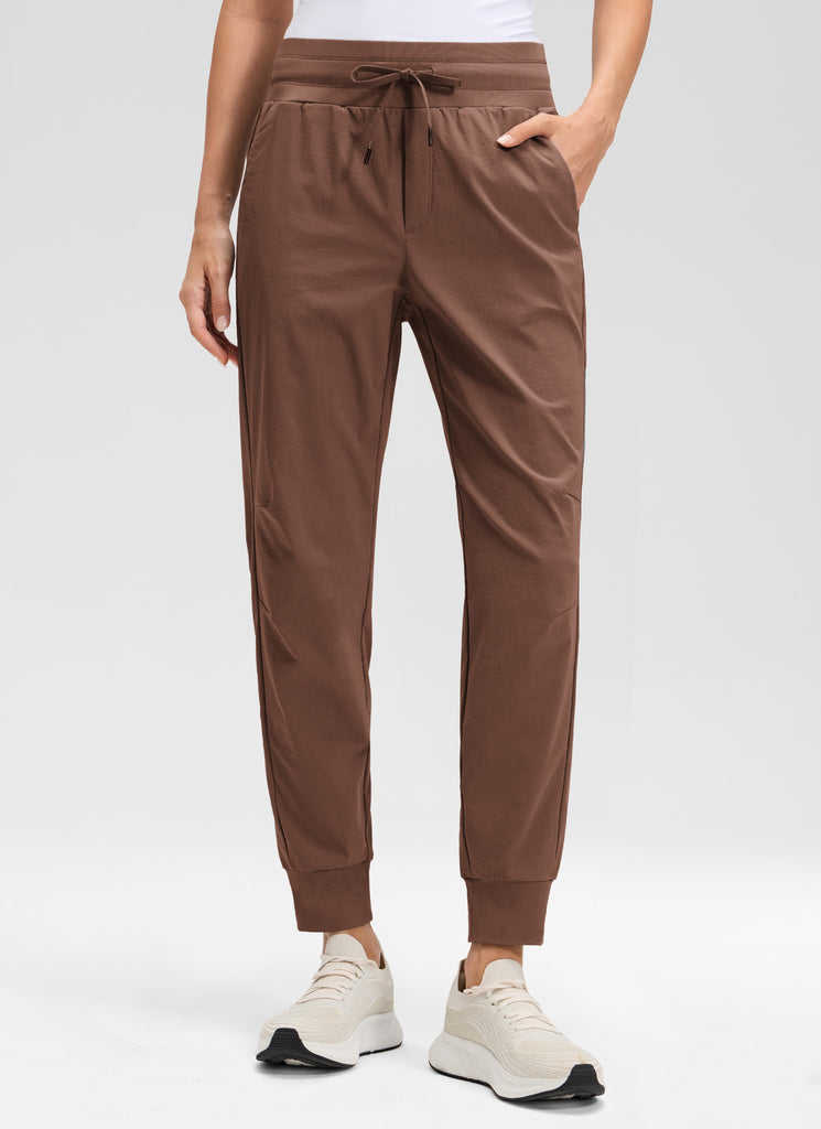 CRZ YOGA Women's Hiking Casual Relaxed Fit Ripstop Jogger Pockets 28'' Red Merlot