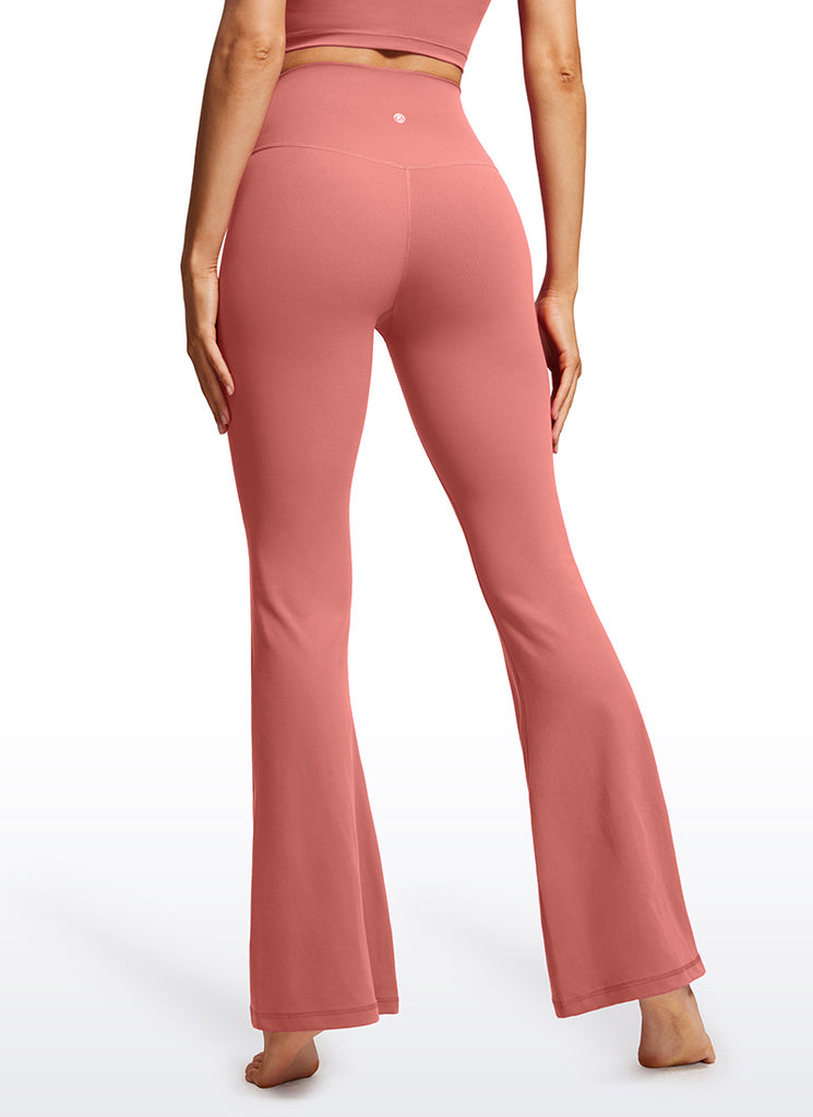 CRZ YOGA Women Butterluxe V Crossover High Waist Flare Leggings 31" Dark Green