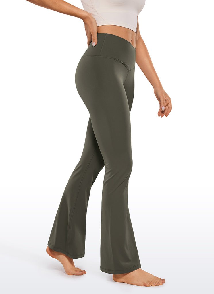 CRZ YOGA Women Butterluxe V Crossover High Waist Flare Leggings 31" Briar Rose