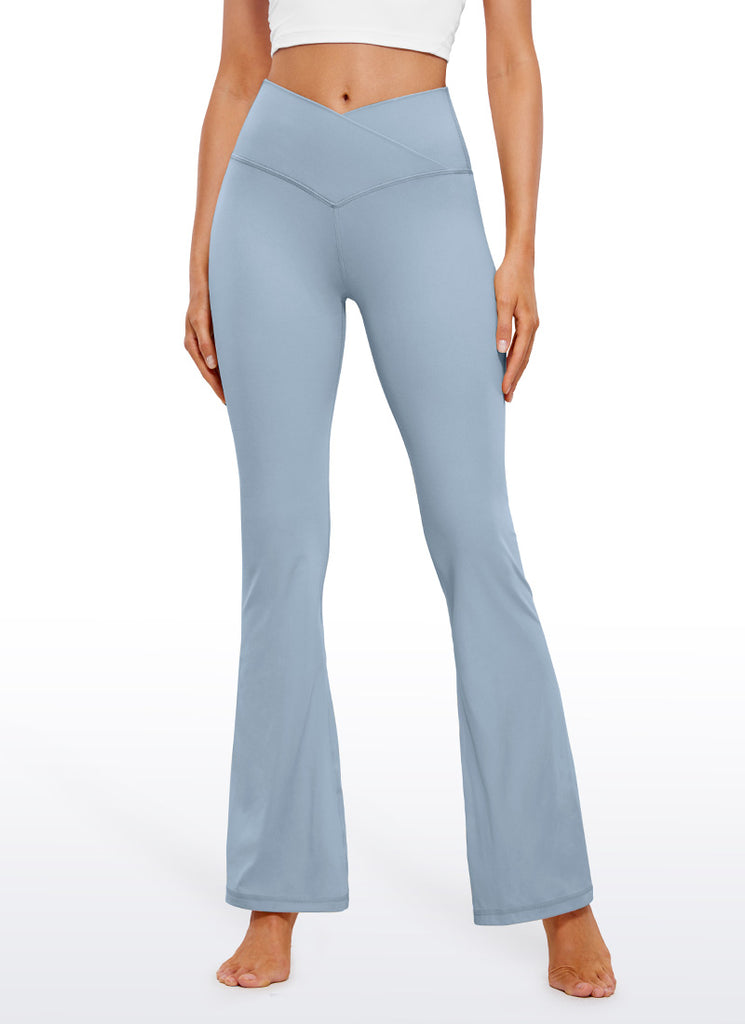 CRZ YOGA Women Butterluxe V Crossover High Waist Flare Leggings 31" Briar Rose