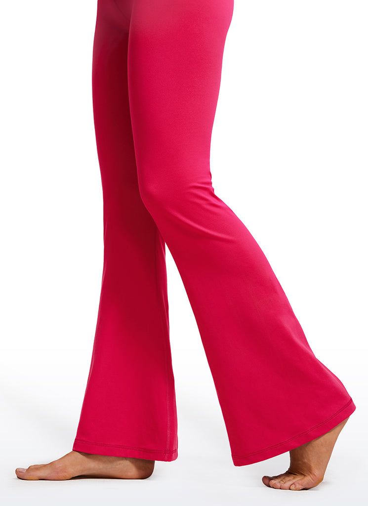 CRZ YOGA Women Butterluxe V Crossover High Waist Flare Leggings 31" Cambric Blue