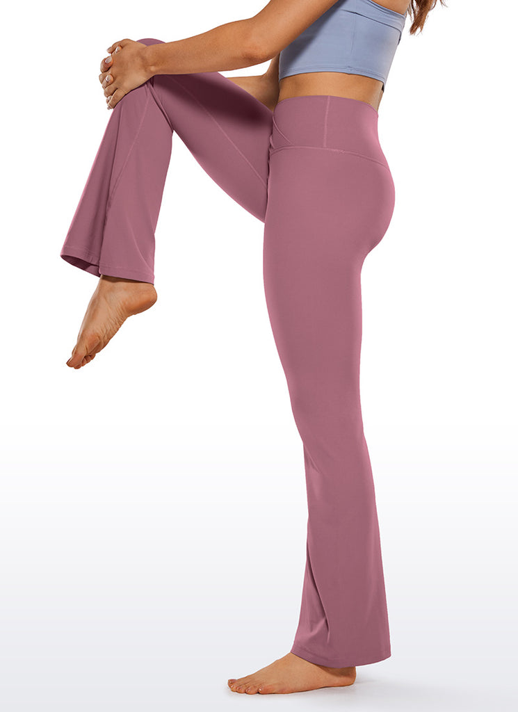 CRZ YOGA Women Butterluxe V Crossover High Waist Flare Leggings 31" Viva Magenta