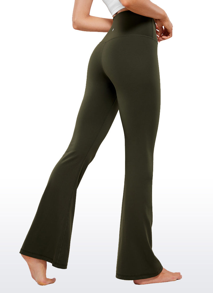 CRZ YOGA Women Butterluxe V Crossover High Waist Flare Leggings 31" True Navy