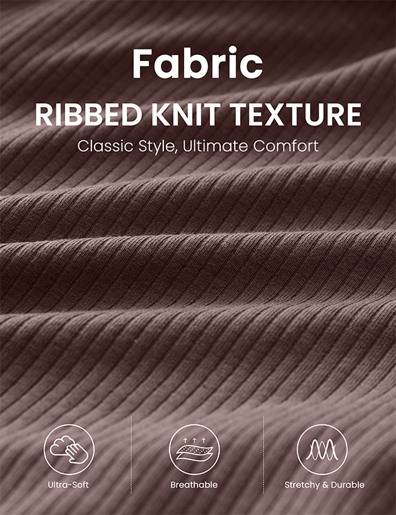 CRZ YOGA Women's Ribbed High Waisted Sweat Shorts 3'' Taupe