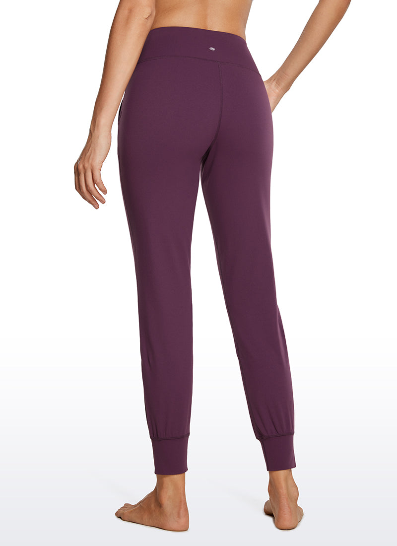 CRZ YOGA Women's Butterluxe High Rise Joggers Pants with Pockets 27'' Deep Purple