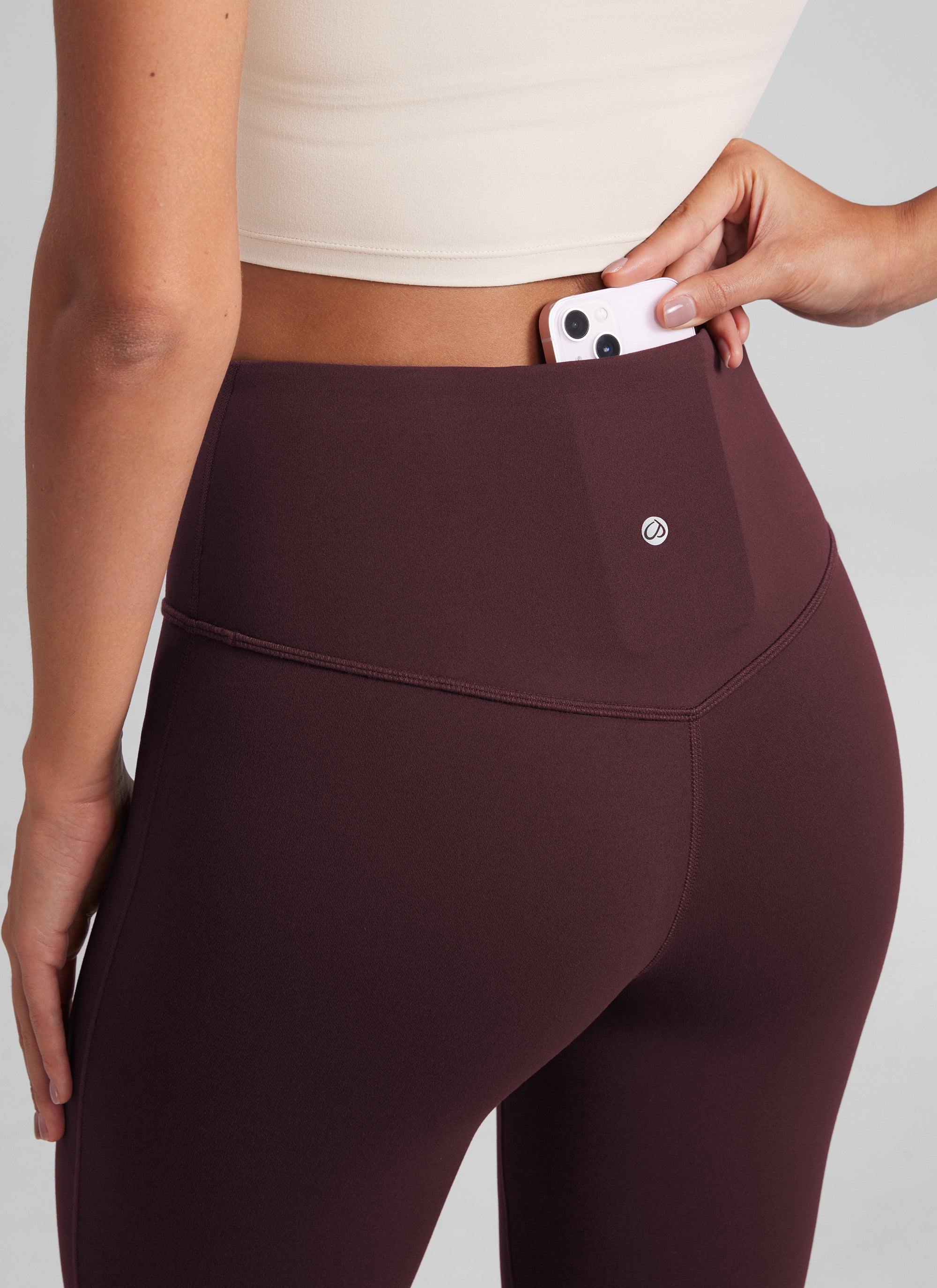 CRZ YOGA Women's Yoga High Waist Butterluxe Flare Pocket Leggings 29