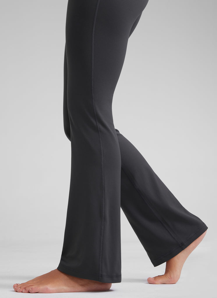 Butterluxe High Waist Flare Wide Leg Bootcut Pockets Leggings 31" Mysterious Grey