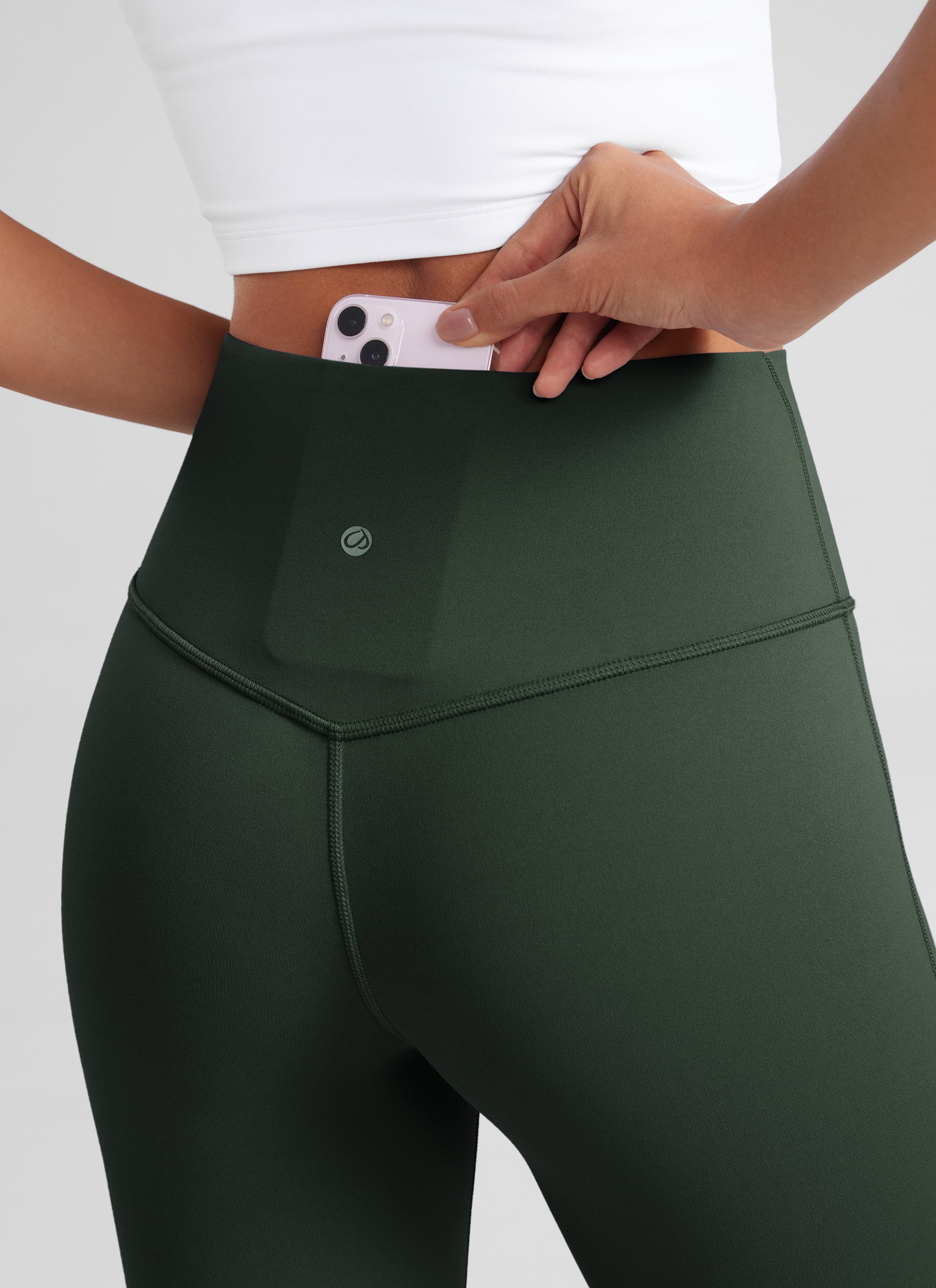 CRZ YOGA Women's Yoga High Waist Butterluxe Flare Pocket Leggings 29