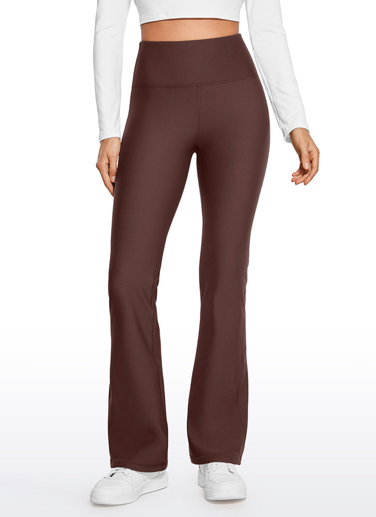 CRZ YOGA Womens Fleece Lined Flare Leggings 31" True Navy