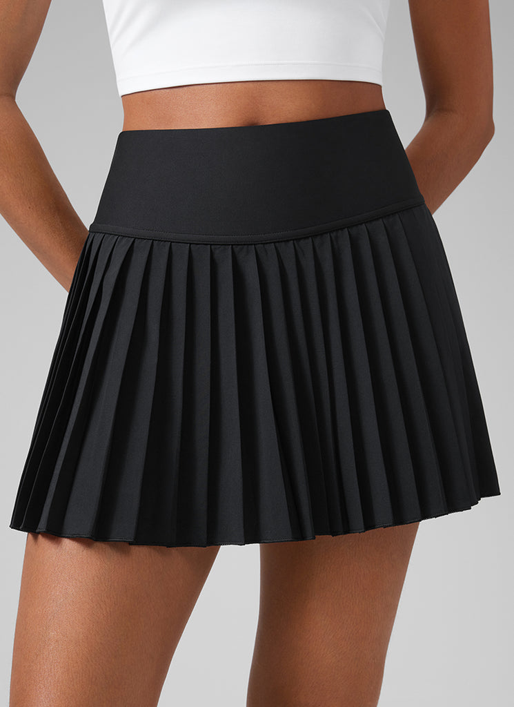 CRZ YOGA Women's Skort Tennis Feathery-Fit Soft High Rise Tennis Skirt 14'' Black