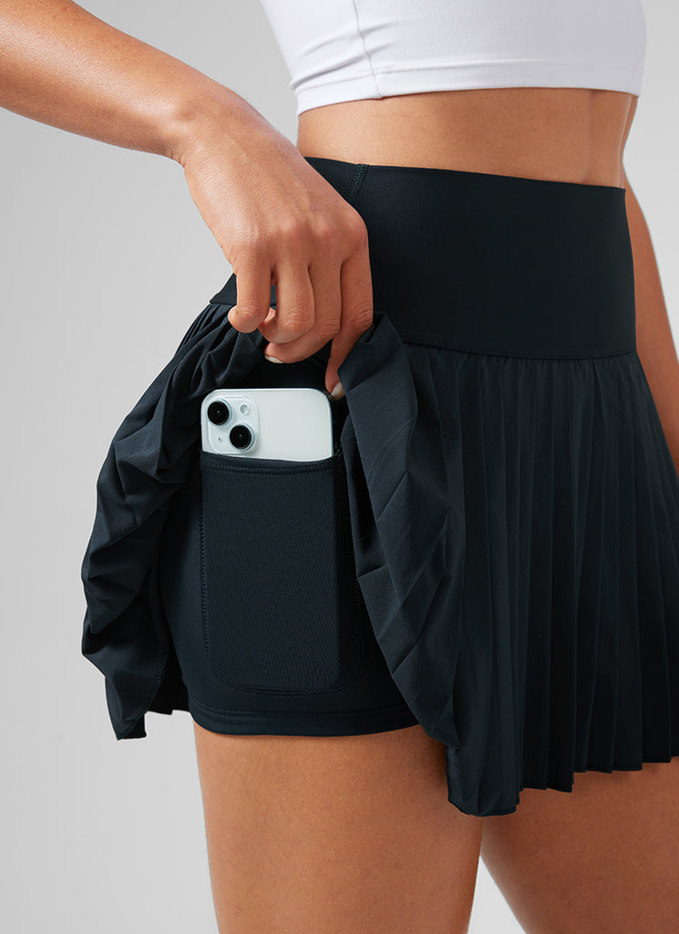 CRZ YOGA Women's Skort Tennis Feathery-Fit Soft High Rise Tennis Skirt 14'' True Navy